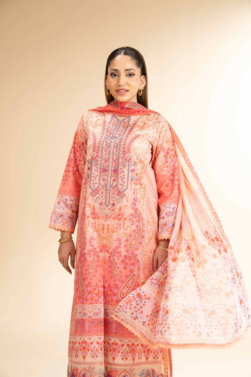 Nishat Linen 3 Piece - Digital Printed Embroidered Suit - 42501485 Online Shopping